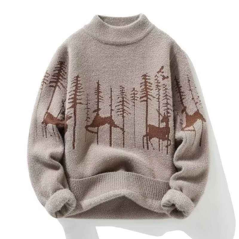 Deer Pattern Unisex Sweater