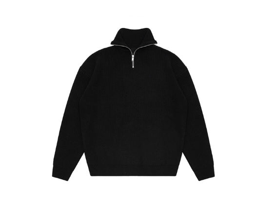 Pullover Men's Half Turtleneck Zipper Pullover