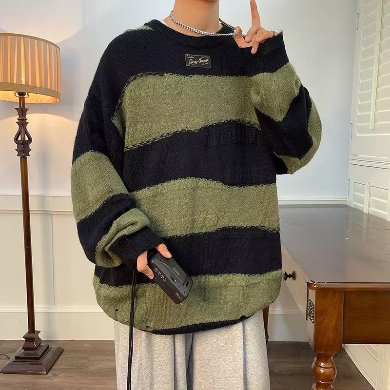 Oversized Round Neck Pullover Sweater
