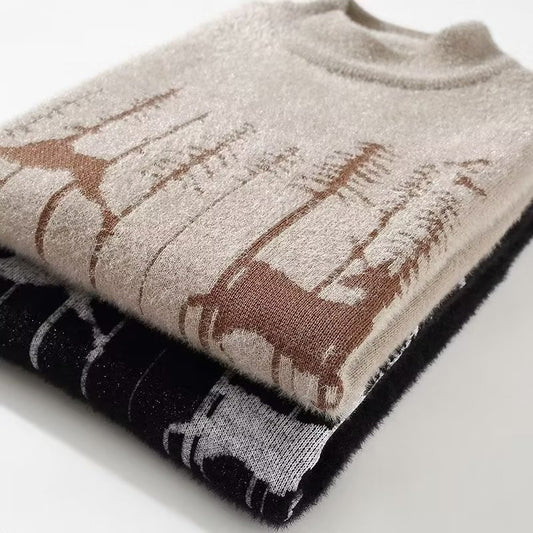 Deer Pattern Unisex Sweater